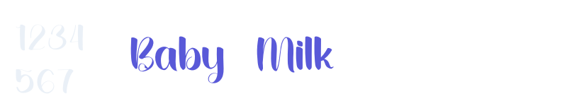 Baby  Milk-related font