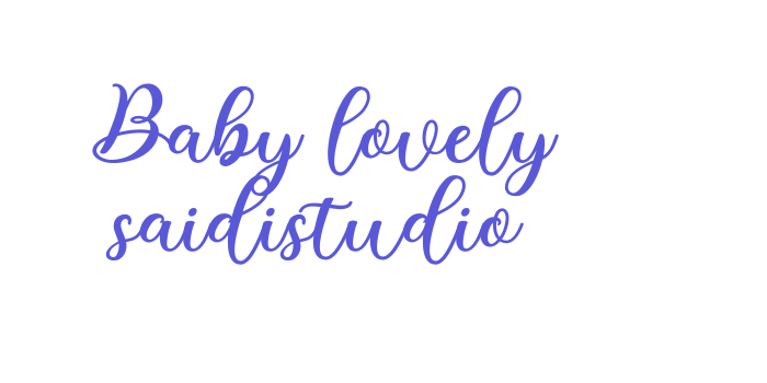 Baby lovely saidistudio Font Download