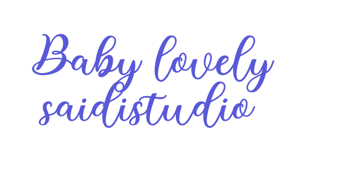 Baby lovely saidistudio Font