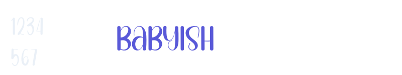 Babyish-related font