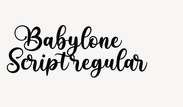 Babylone Script regular Font