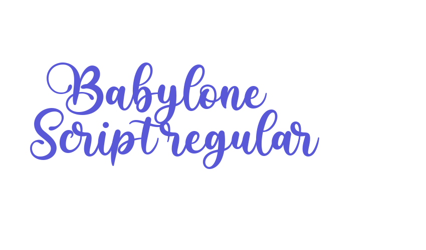 Babylone Script regular Font