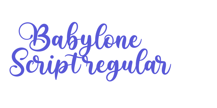 Babylone Script regular Font Download