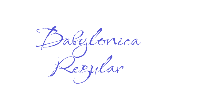 Babylonica Regular Font