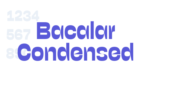 Bacalar Condensed font free