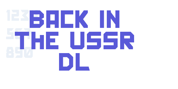 Back In The USSR DL font free