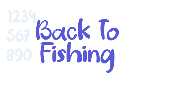 Back To Fishing font free