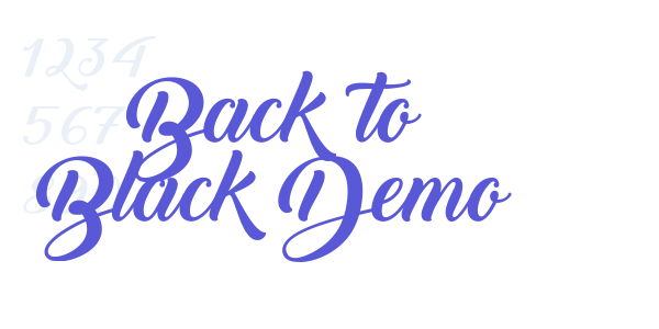 Back to Black Demo font free