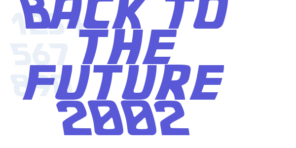 Back to the future 2002 font free