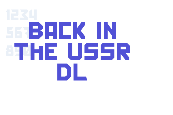 Back In The USSR DL Font Download