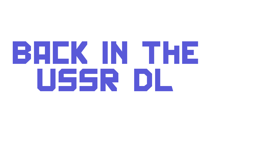 Back In The USSR DL Font Download