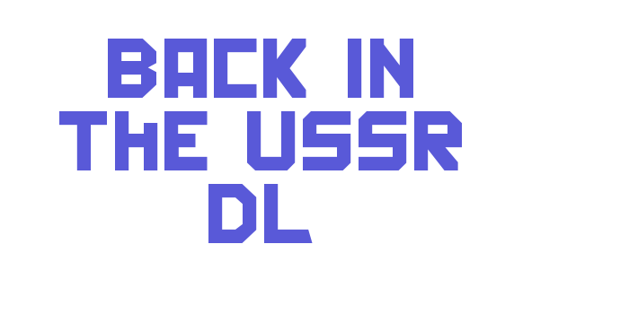 Back In The USSR DL Font Download