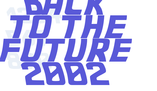 Back to the future 2002 Font