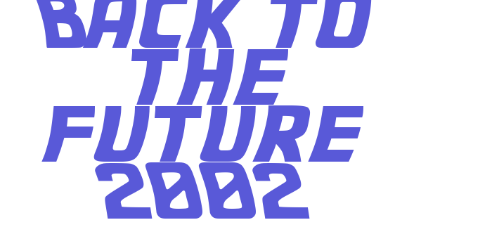 Back to the future 2002 Font Download