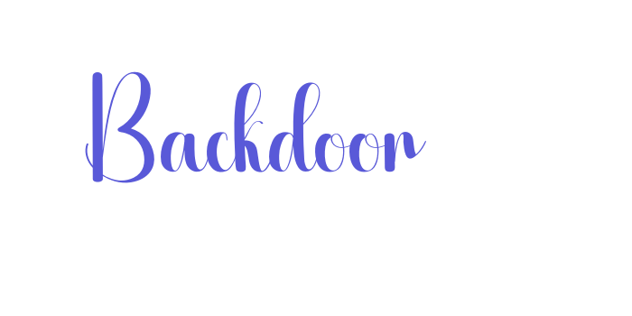 Backdoor Font Download