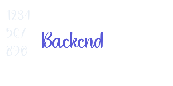 Backend font