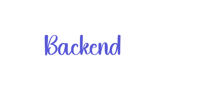 Backend Font