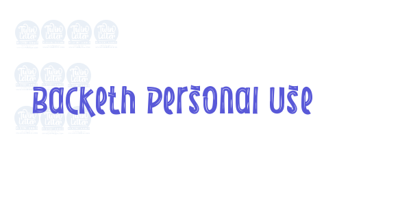 Backeth Personal Use font free