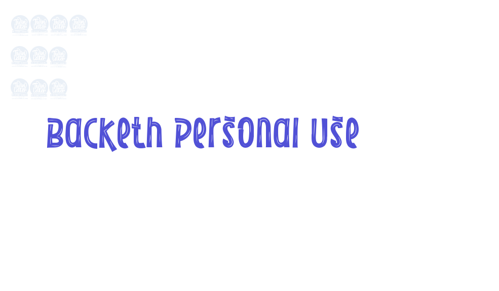 Backeth Personal Use-font-download