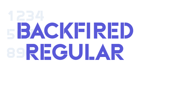 Backfired Regular font free