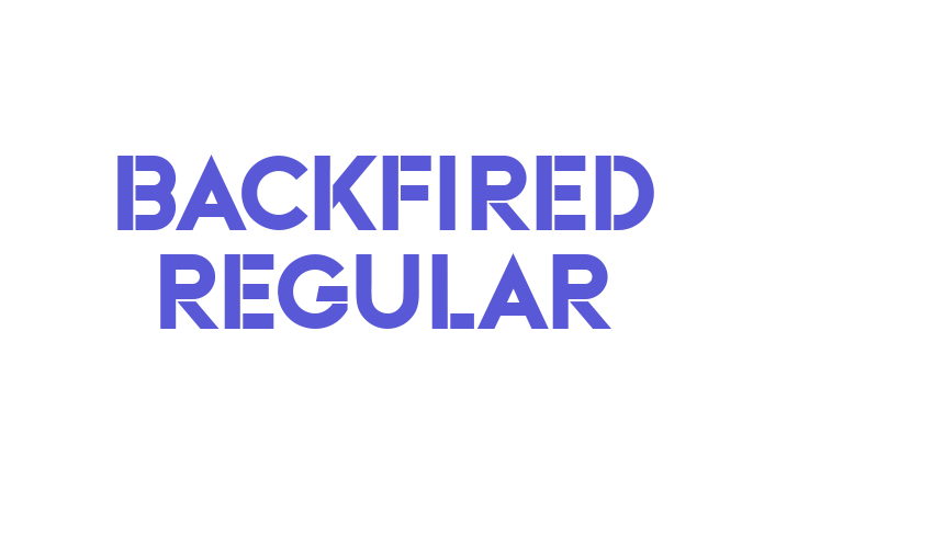 Backfired Regular Font Download