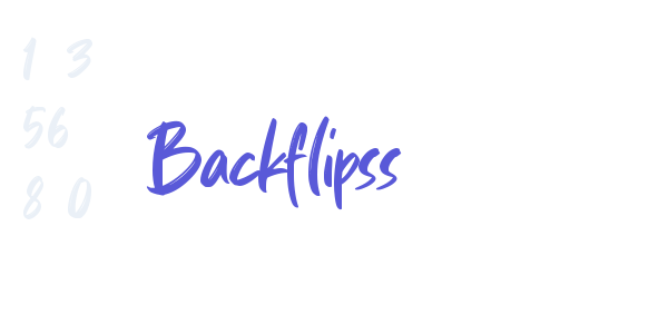 Backflipss font