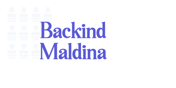 Backind Maldina font free