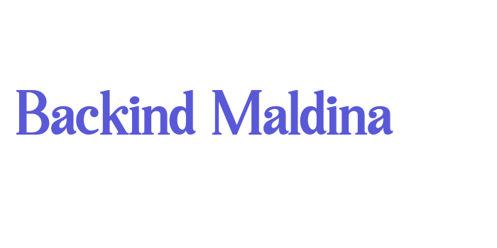 Backind Maldina Font Download