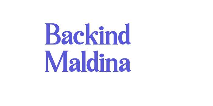 Backind Maldina Font