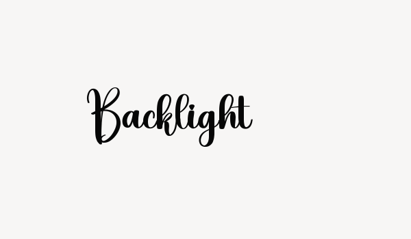 Backlight Font