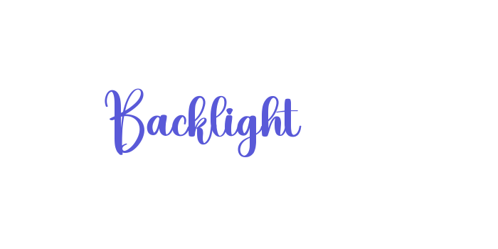 Backlight Font Download