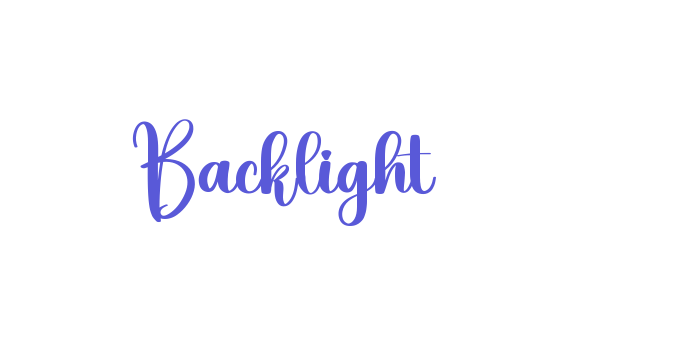 Backlight Font