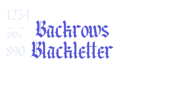 Backrows Blackletter font free