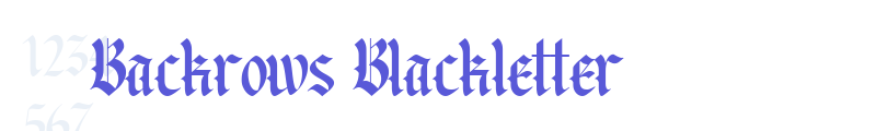 Backrows Blackletter font download