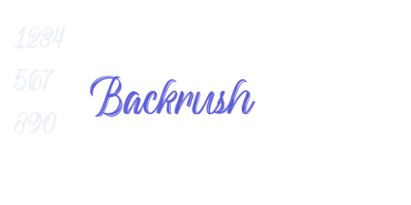 Backrush font