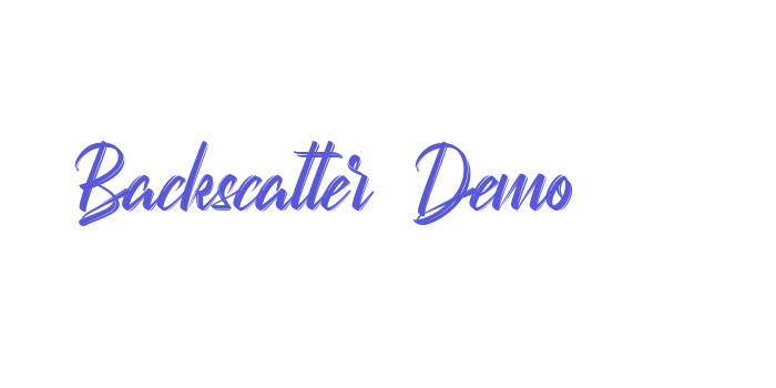 Backscatter Demo Font Download