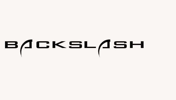 Backslash font download