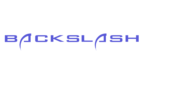 Backslash Font Download