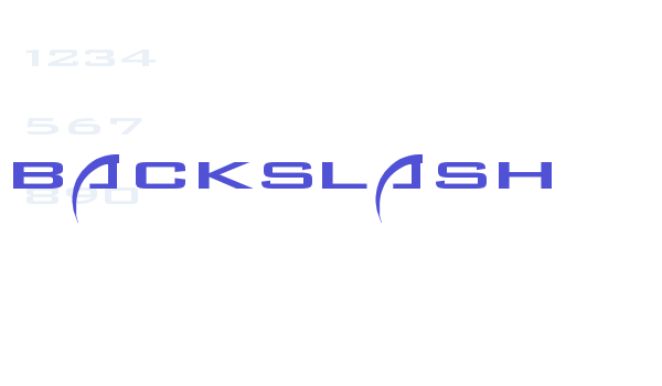 Backslash font download