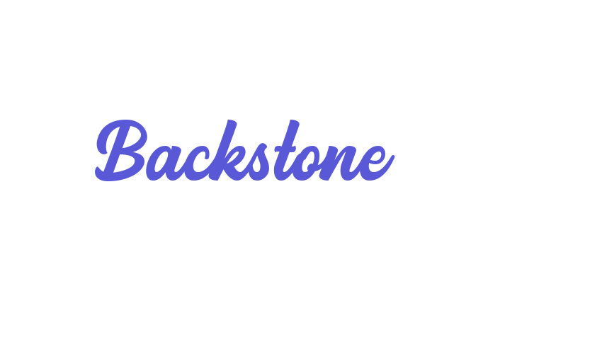 Backstone Font