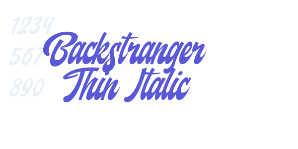 Backstranger Thin Italic font