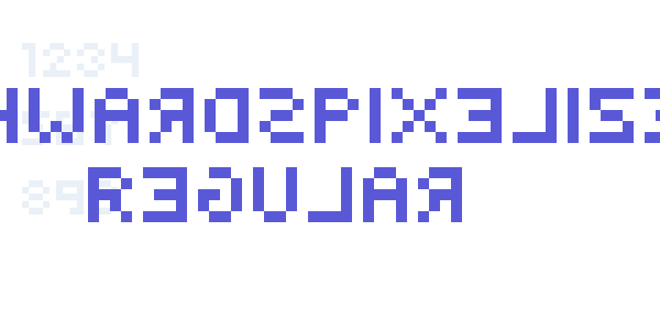 BackwardsPixelized Regular font free