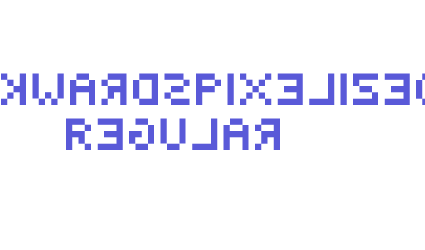 BackwardsPixelized Regular Font Download