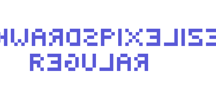 BackwardsPixelized Regular Font Download