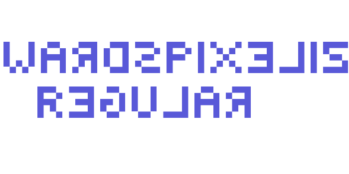 BackwardsPixelized Regular Font