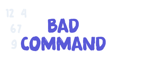 Bad Command font free