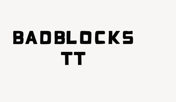 BadBlocks TT Font