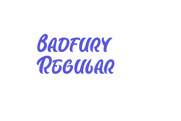 Badfury Regular Font