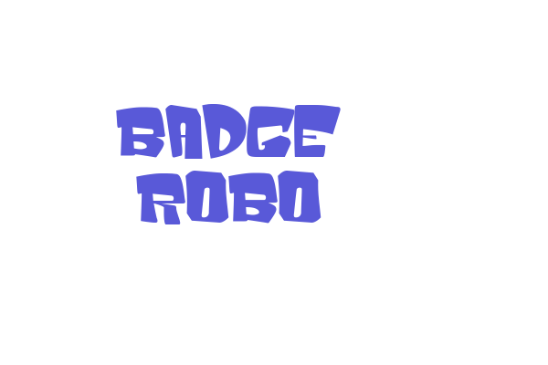 Badge Robo Font