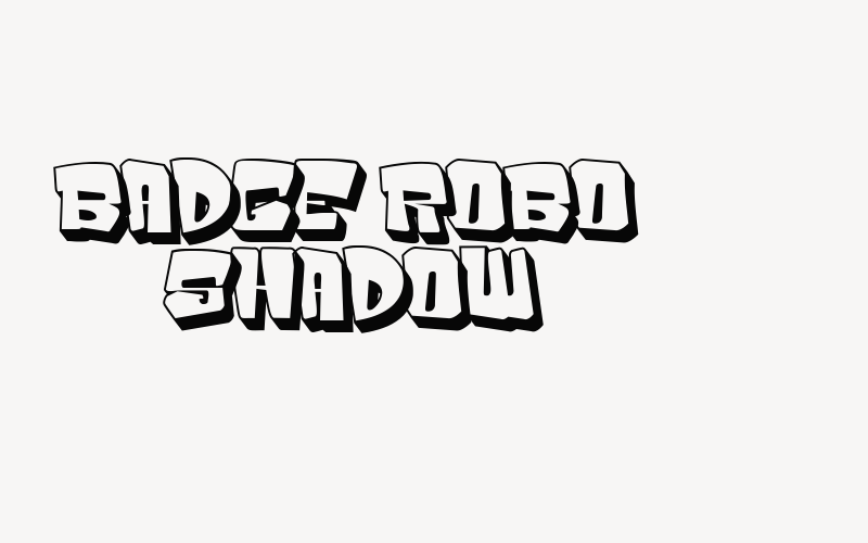 Badge Robo – Shadow Font